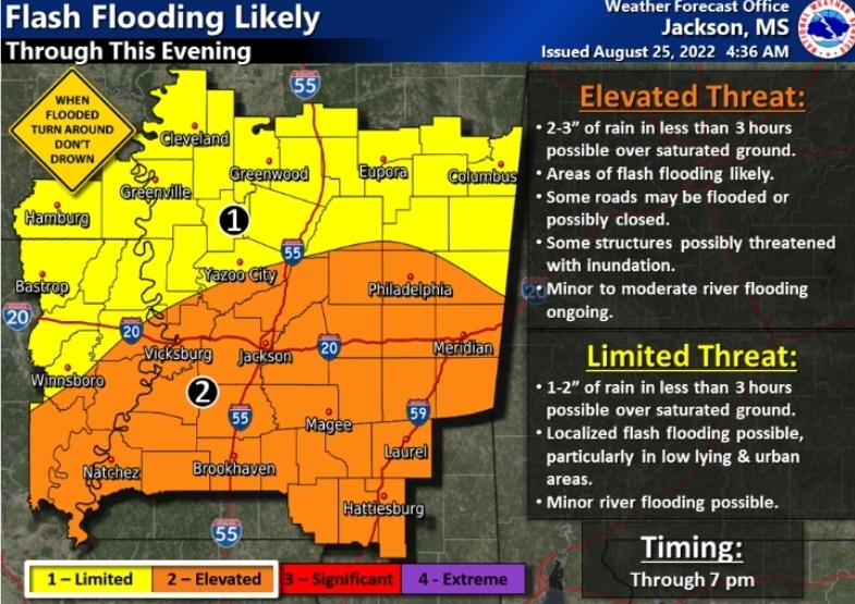 NOAA Jackson flash flood watch.
