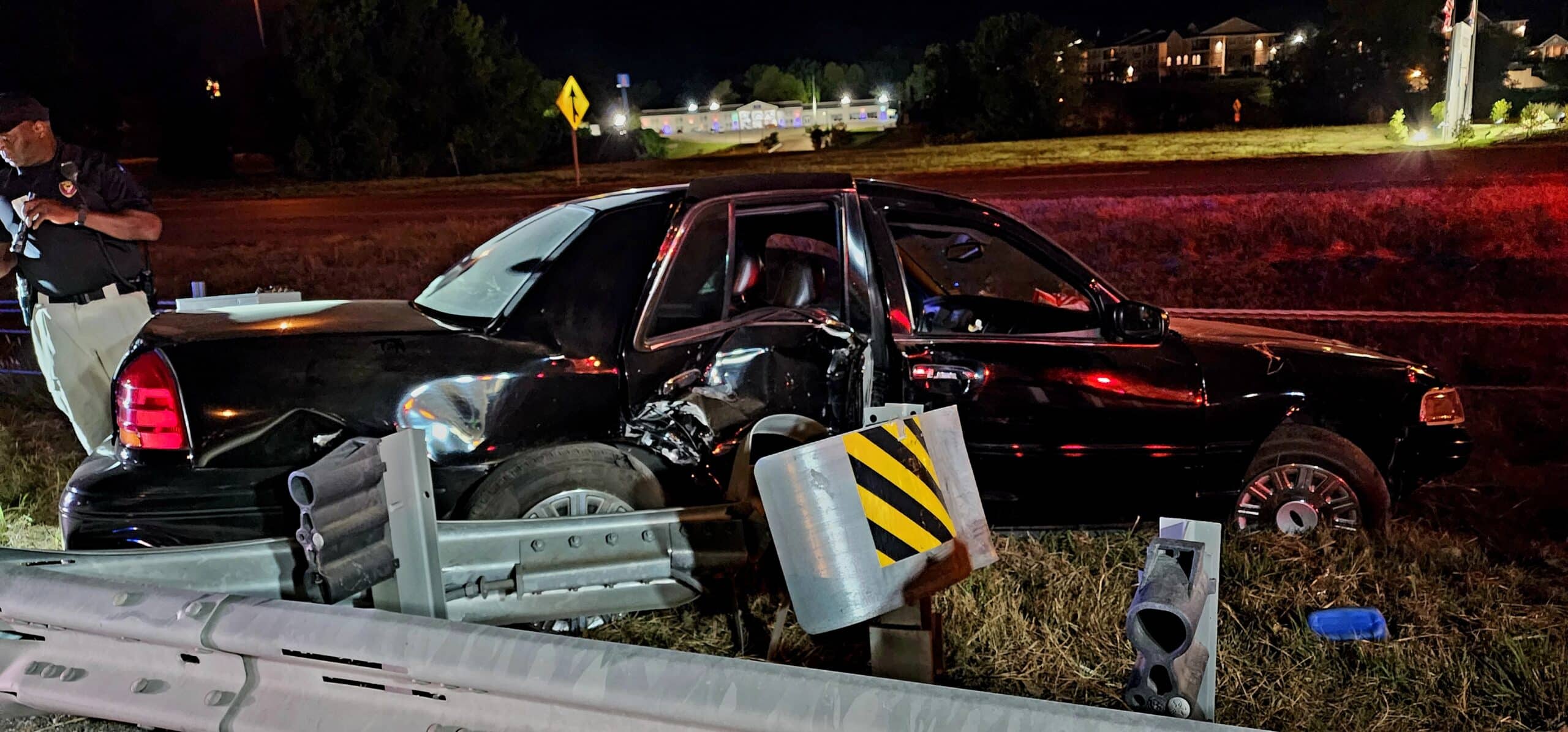 single vehilce accident on I-20