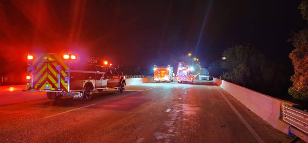 18-wheeler fire