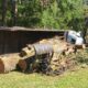 overturned truck vicksburg traffic