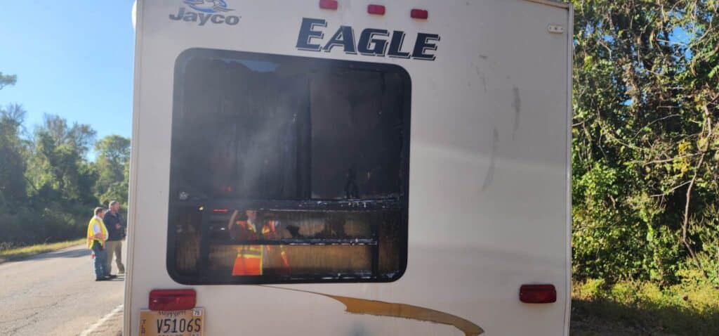 camper fire highway 61