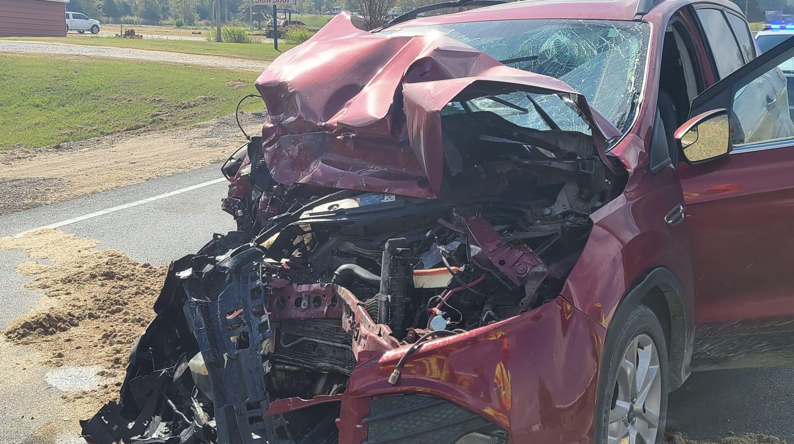 Car crash scene on 61 south