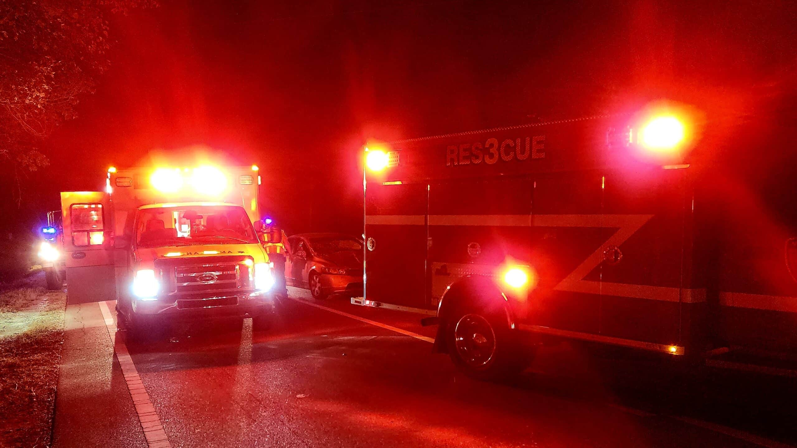 tree falls on car causing head-on collision