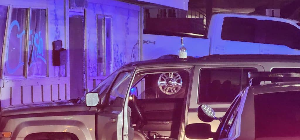 Vehicle rams Jerry's Fish Market