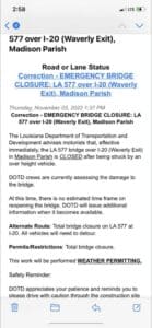 577 closed in Louisiana