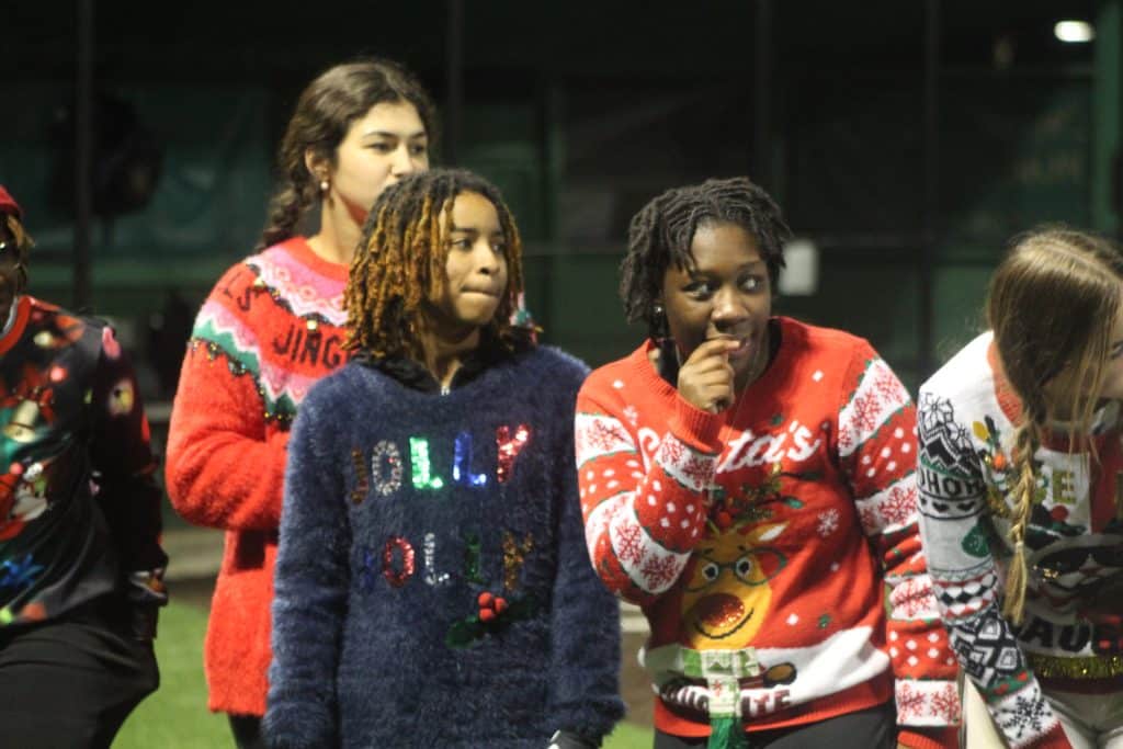 Ugly Christmas Sweater softball game : Photo by Keith Phillips