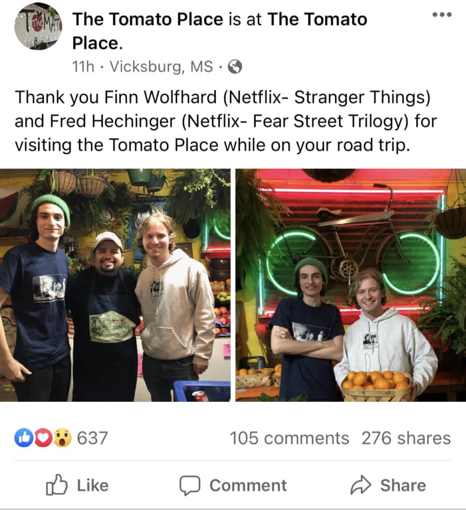 Netflix actors in Vicksburg