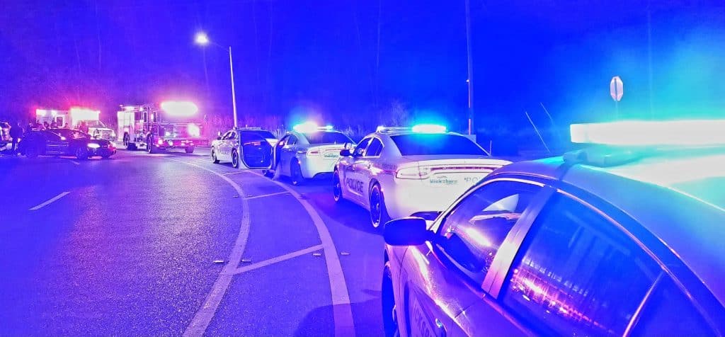 One in custody after collision