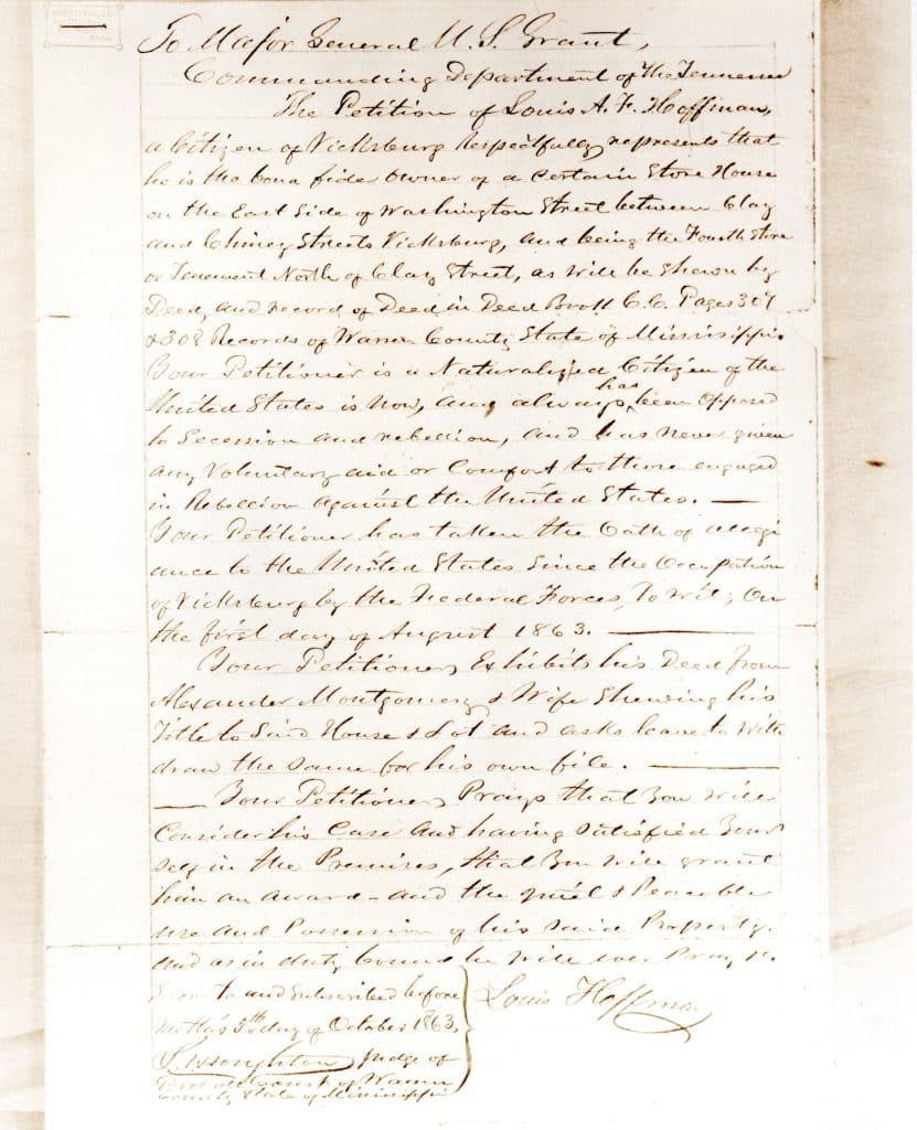 Letter to U.S. Grant