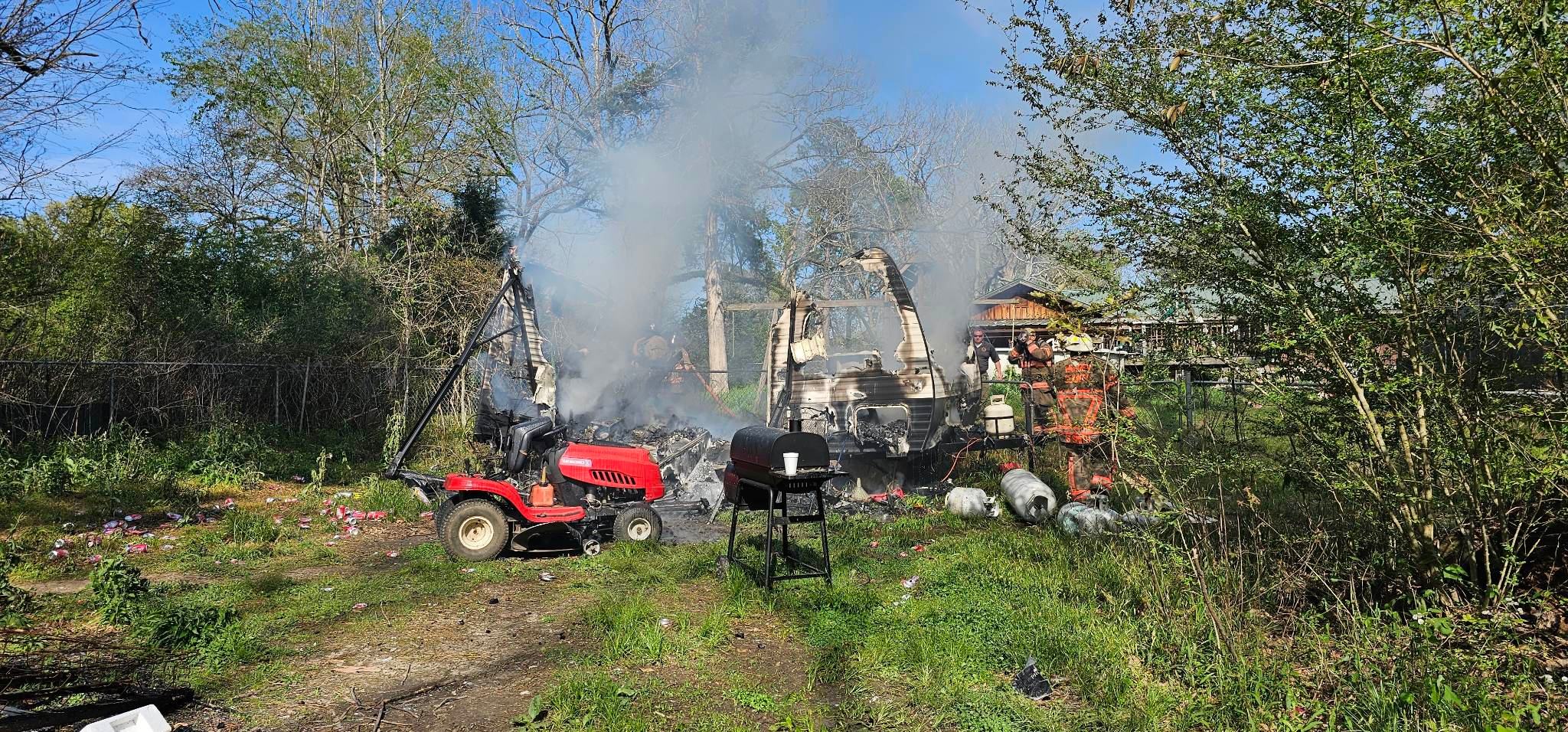Bovina camper fire