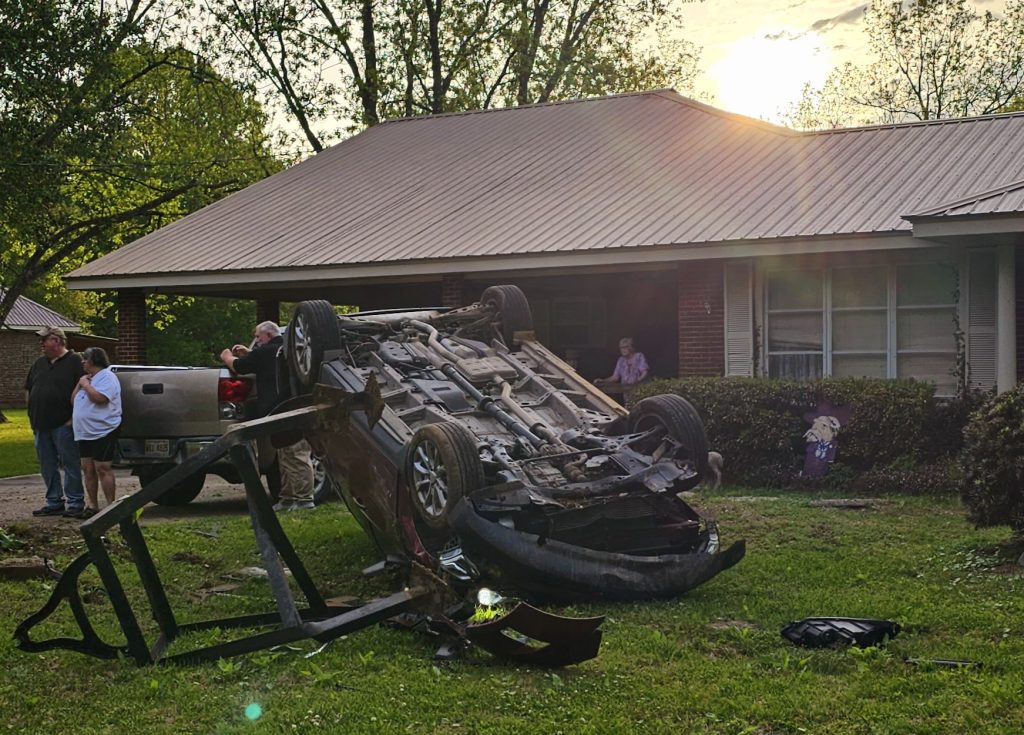 vehicle upside down