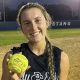 Marley Bufkin holding softball