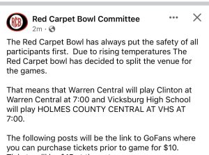 Red Carpet Bowl decision