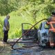 vehicle fire on warrior's trail
