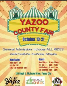 Yazoo County fair flyer