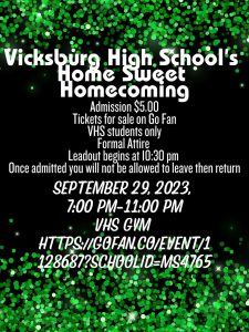 VHS homecoming flyer