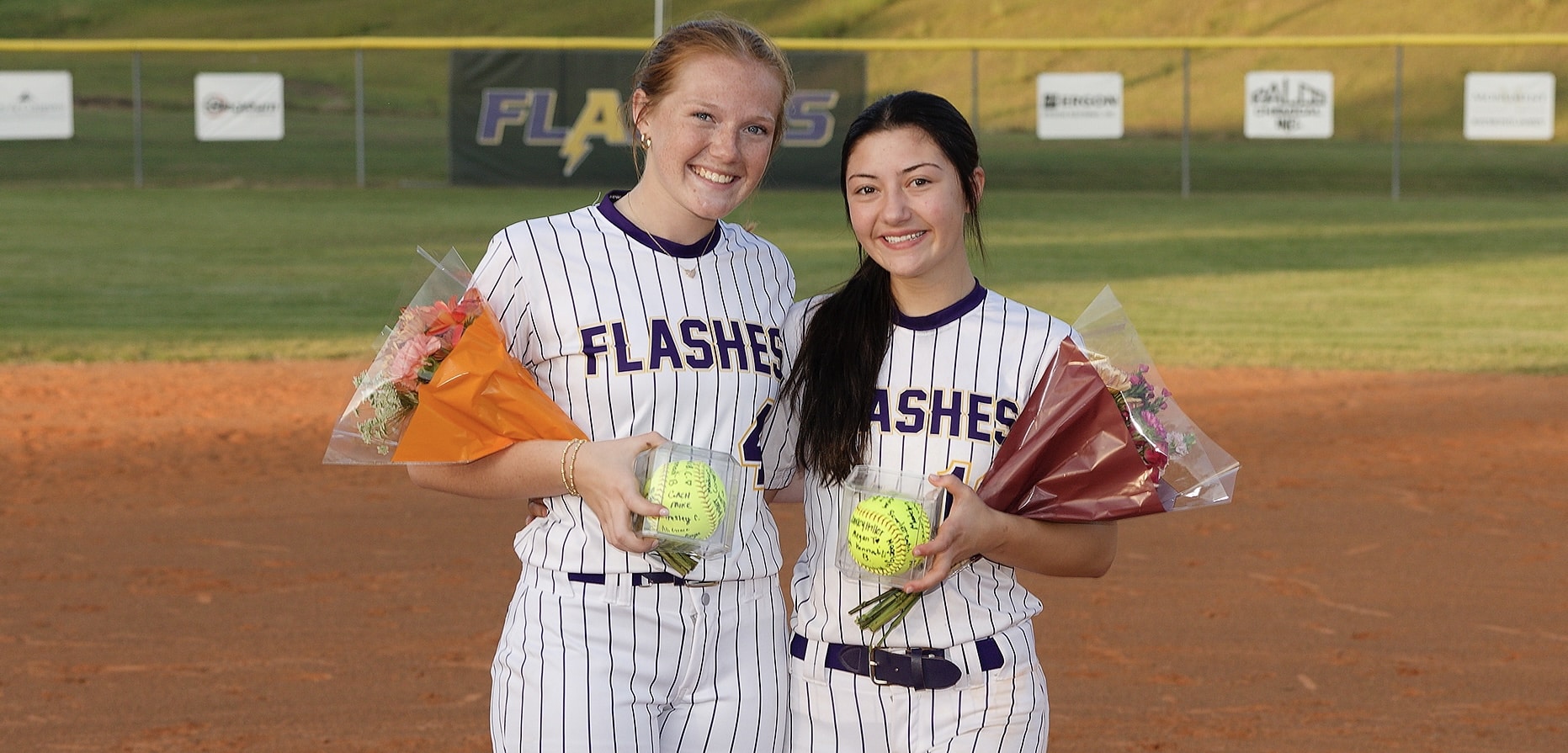 Maddy McSherry and Lili Perniciaro on senior night
