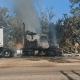 18-wheeler fire on North Washington