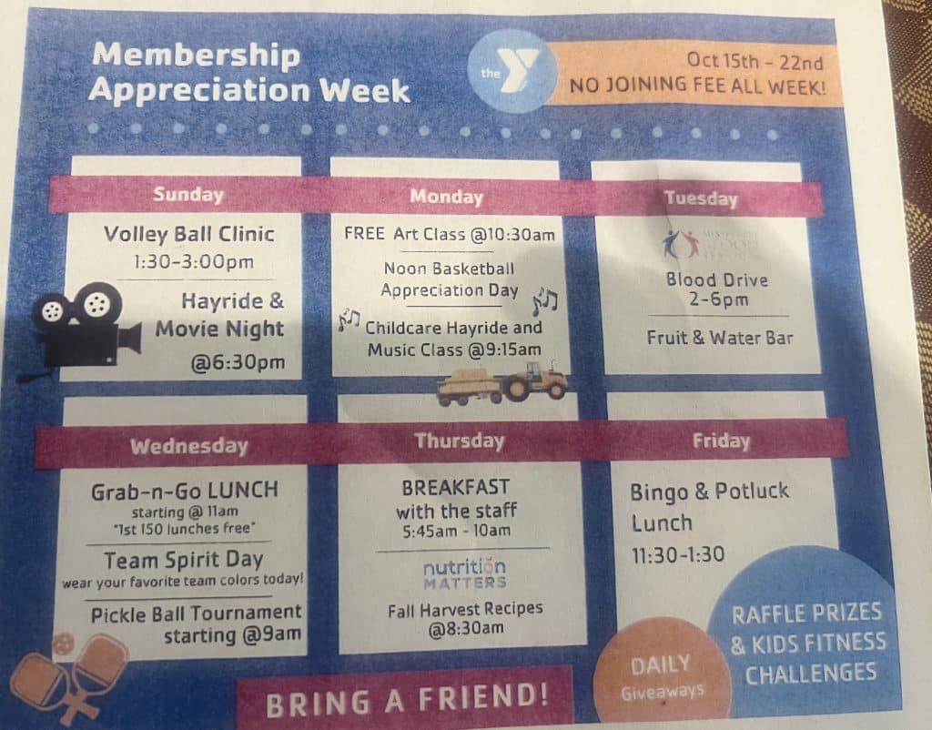 YMCA flyer