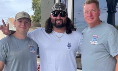 L-R Caleb Larsen, Koe Wetzel and Rusty Larsen