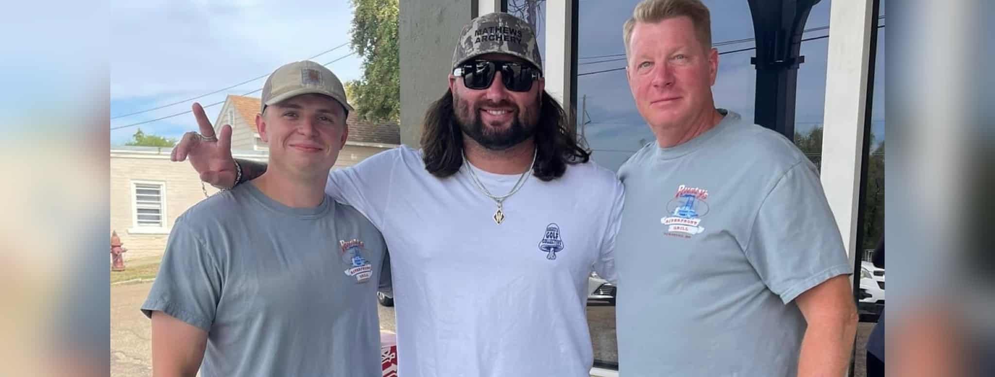 L-R Caleb Larsen, Koe Wetzel and Rusty Larsen