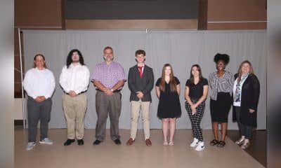 Levi Goldman of Pelahatchie, who received the John & Marie Pervangher Endowed Scholarship; Dylan Havemann of Clinton, who received the C. Leonard & Jane Woods Katzenmeyer Endowed Scholarship; Charles Katzenmeyer of Vicksburg, Justin Hasty of Vicksburg, Emily Philipson of Vicksburg and Shannon Harpole of Vicksburg, all of whom received the John & Marie Pervangher Endowed Scholarship, and Nkyah Kendrick of Jackson