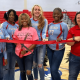 L-R Melissa Herrle, Tabreai Davis, Hannah Island, Tyra Bridges, Ellie Henderson, Calise Henyard, Michelle Fisackerly and Matthew Gullett: Photo from Facebook
