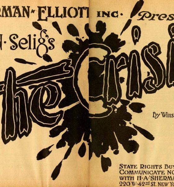 Vintage ad for "The Crisis," a 1916 silent film about the Civil War.