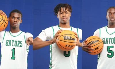 L-R Marlyn Foy, Brycen Jones and Nick Carson