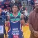 Davian Williams receiving MVP