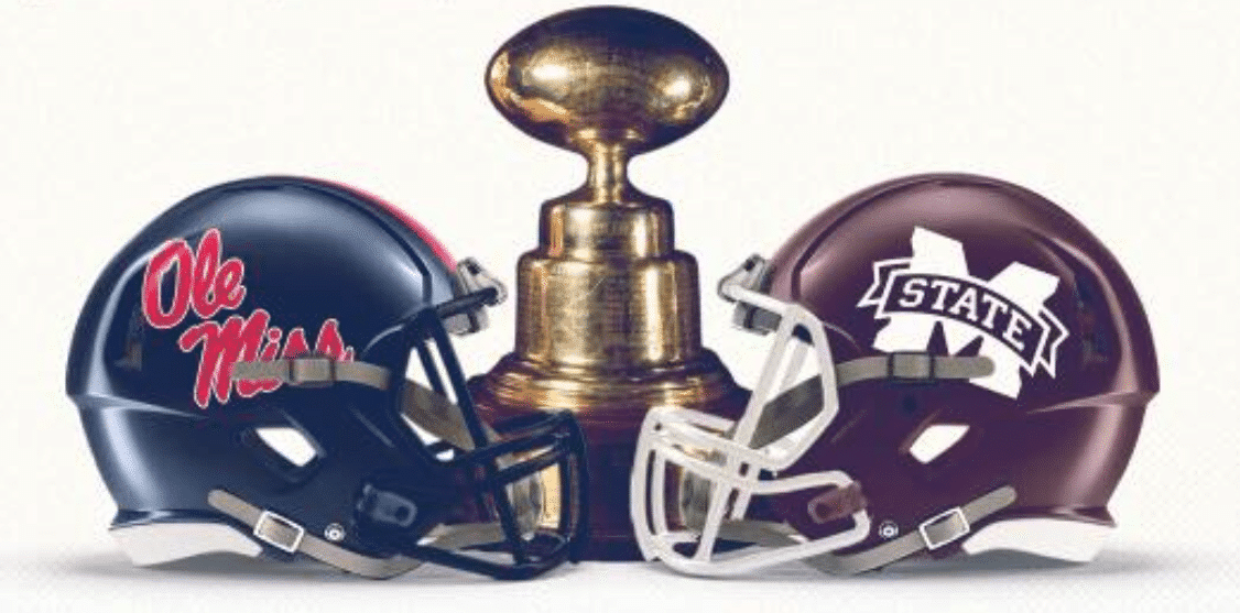 Egg Bowl helmets