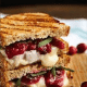 A panini made of Thanksgiving leftovers