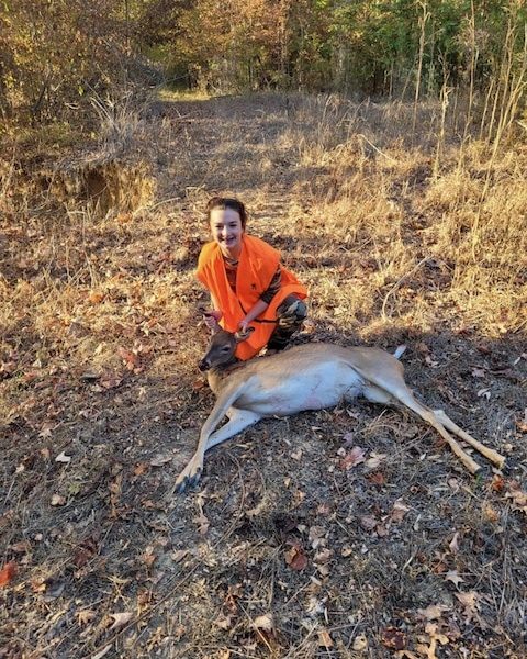 Jenna Moulder and her first deer