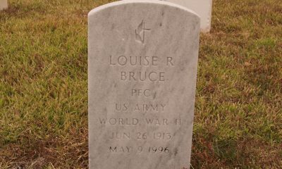 The gravesite of Louise R. Bruce