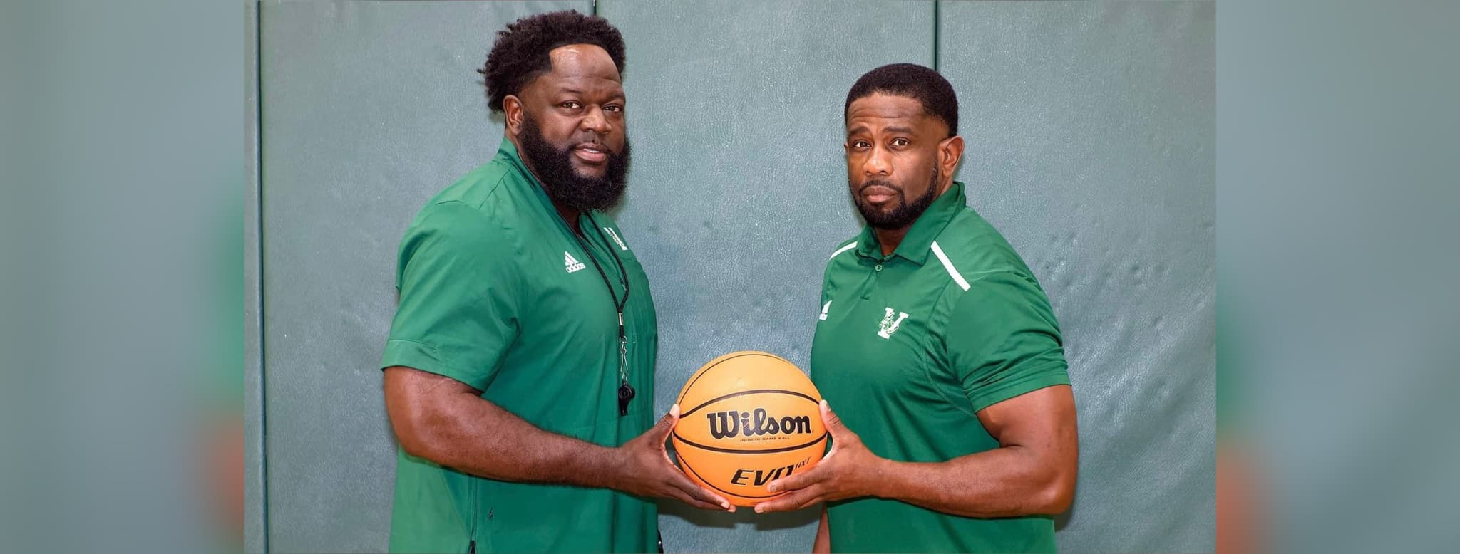 L-R VJHS Head Coach Jerdon Hardiman and Assistant Coach Larry Carter Jr: