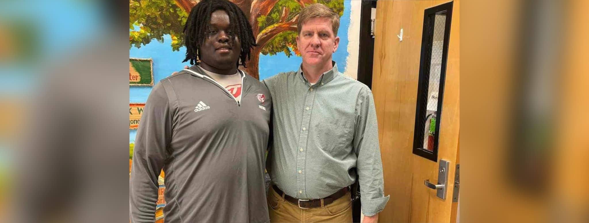 Mason Watts and Bomar Principal Jason Bennett
