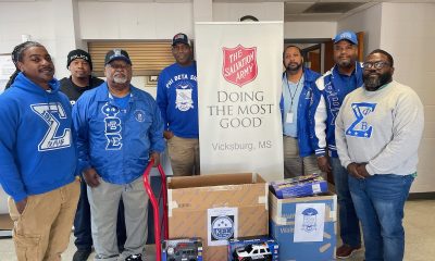 Phi Beta Sigma delivers toys to Salvation Army