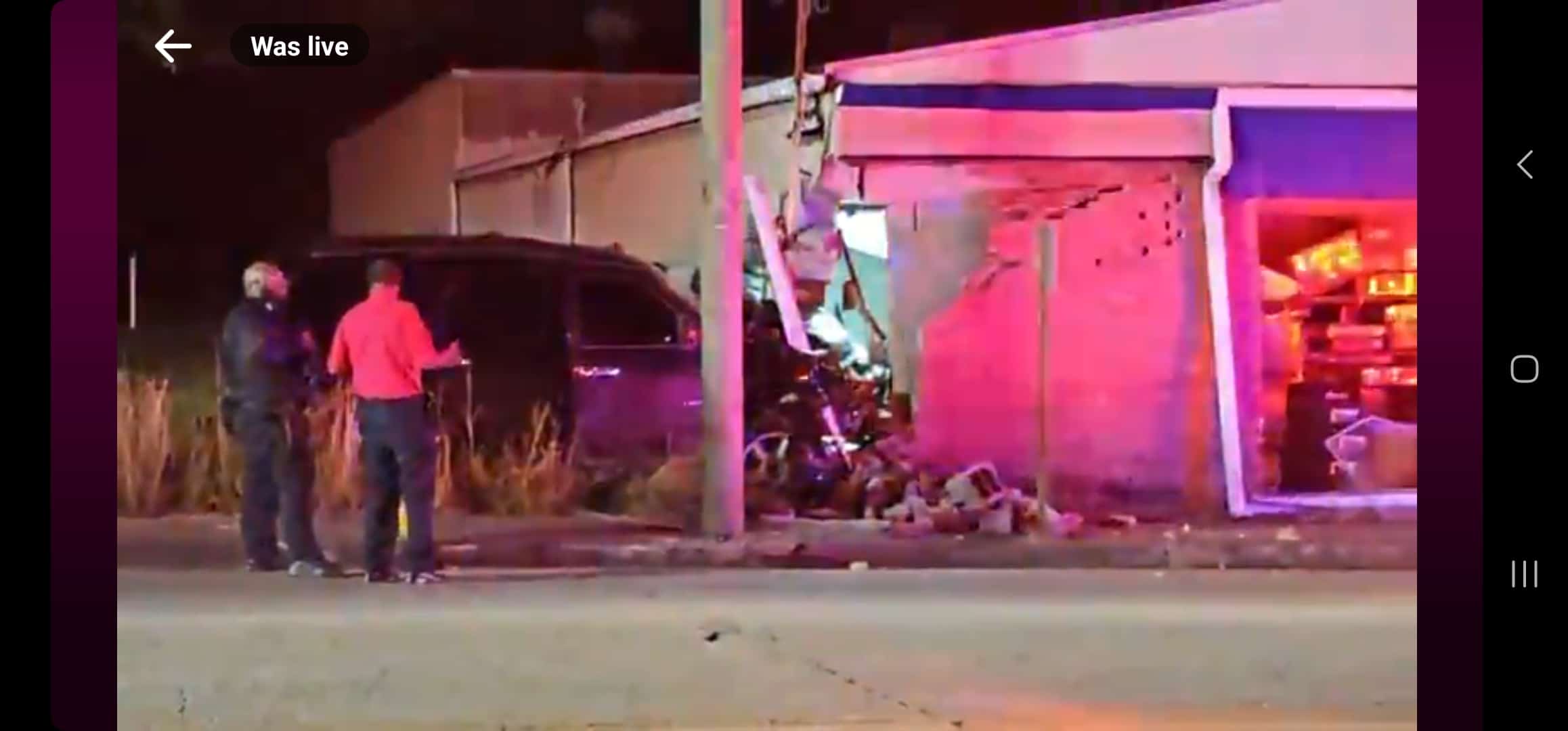 vehicle crashes into store