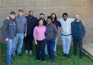 This group of UMMC doctors volunteered for a day with the dogs of the Mississippi Animal Rescue League.