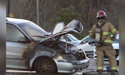 Vehicle on fire