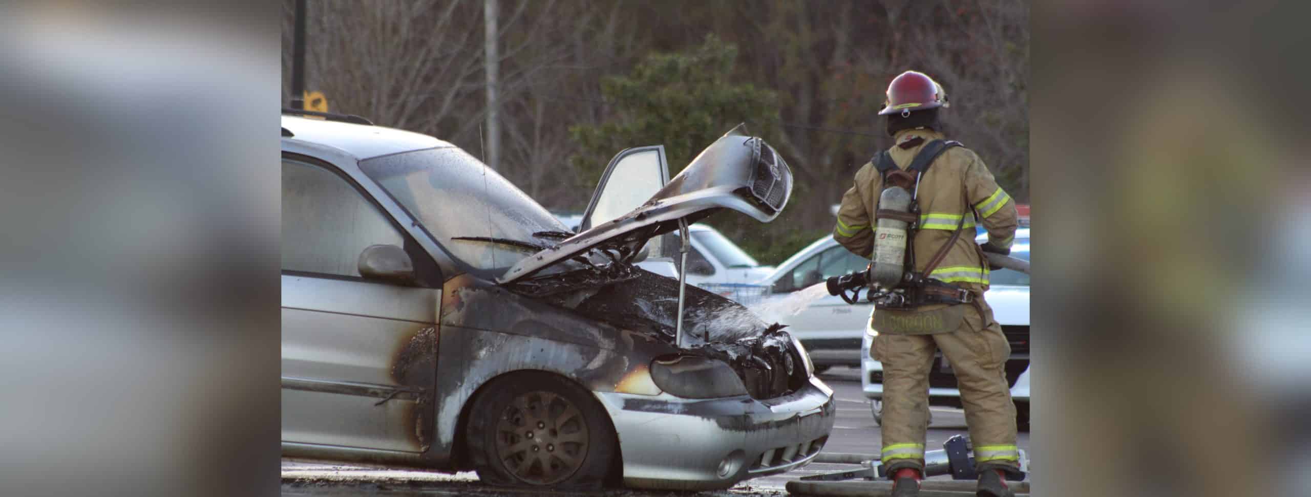 Vehicle on fire