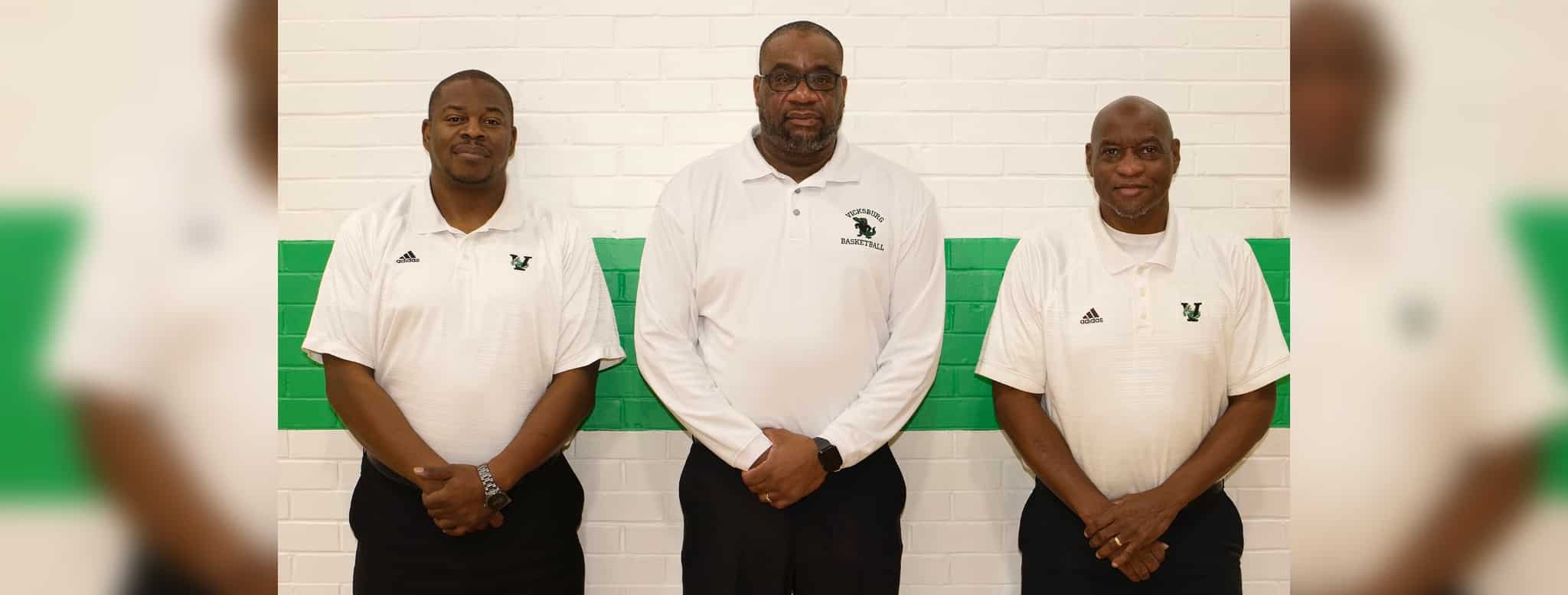 L-R Assistant Coach Lee Bell, Head Coach Kelvin Carter and Assistant Coach Julius Williams