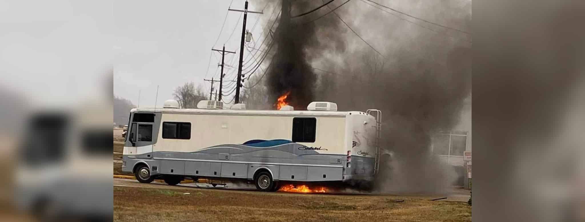 Rv on fire