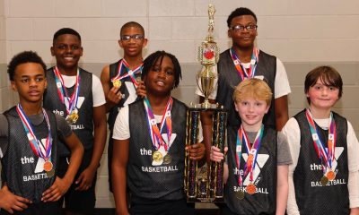 L-R Tayden Brooks, Michael Banks, Campbell McLean, Colston Porter. Back L-R Darius O’Neal, Rashaun McRaven and Semiko Moody