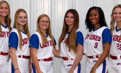 L-R Adalyn Anderson, Kamryn Morson, Sarah Cameron Fancher, Makayla Jackson, Tyra Bridges and Jenn Smith