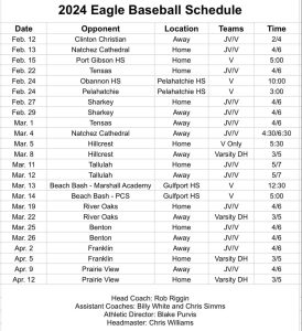 Baseball schedule
