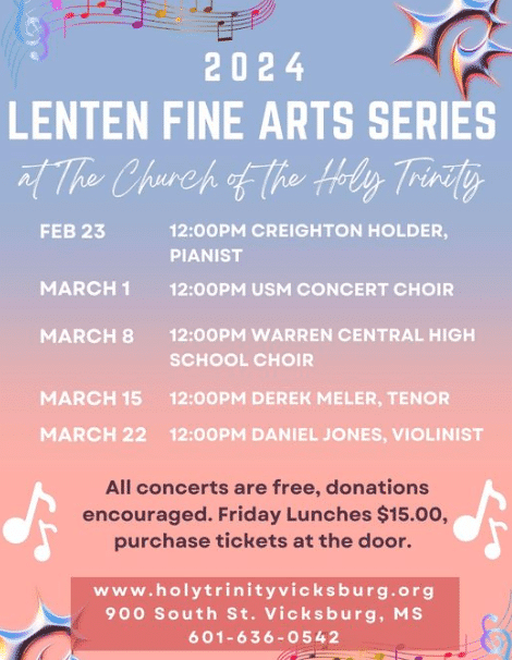 Lenten Fine Arts Series Offering Free Concerts This Week