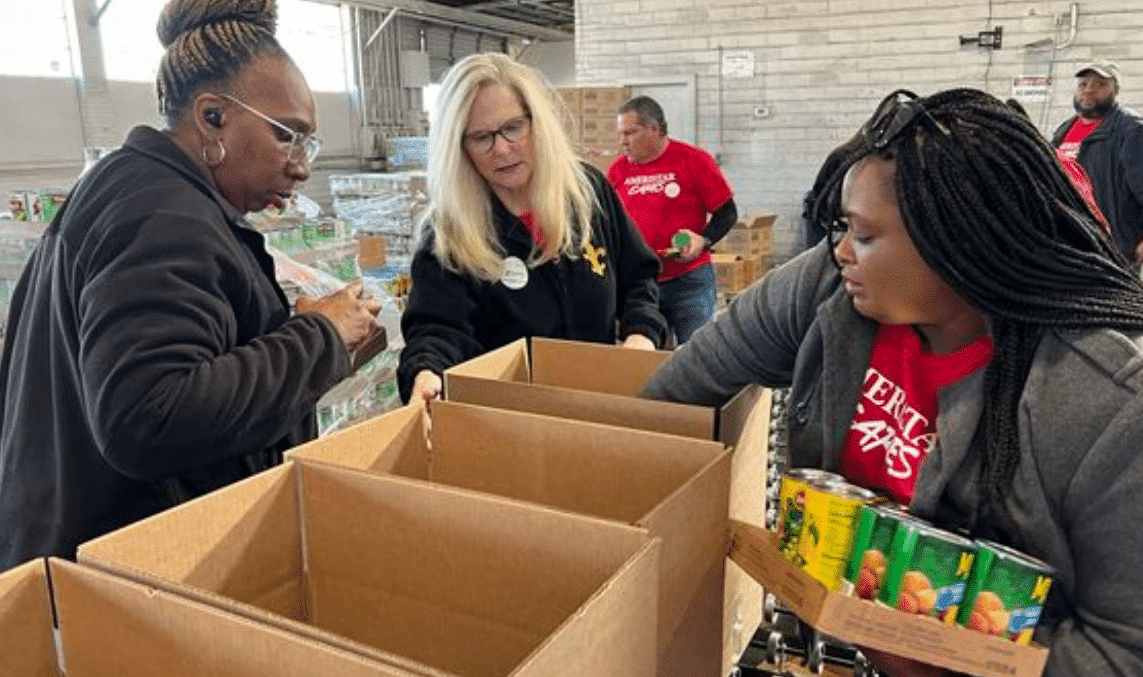 Ameristar With MS Food Network Packed 450 Boxes Of Food For Those In Need