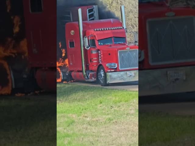 18 wheeler fire