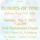 The Vicksburg Chamber Choir will hold its Spring Concert on Tuesday, May 7